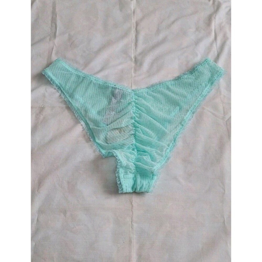 Savage X Fenty Back To The Boudoir Brazilian Cheeky Panty Womens Plus 1X Blue - Picture 5 of 8